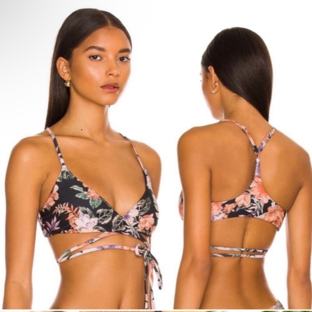 L*space kristen floral top swimwear
